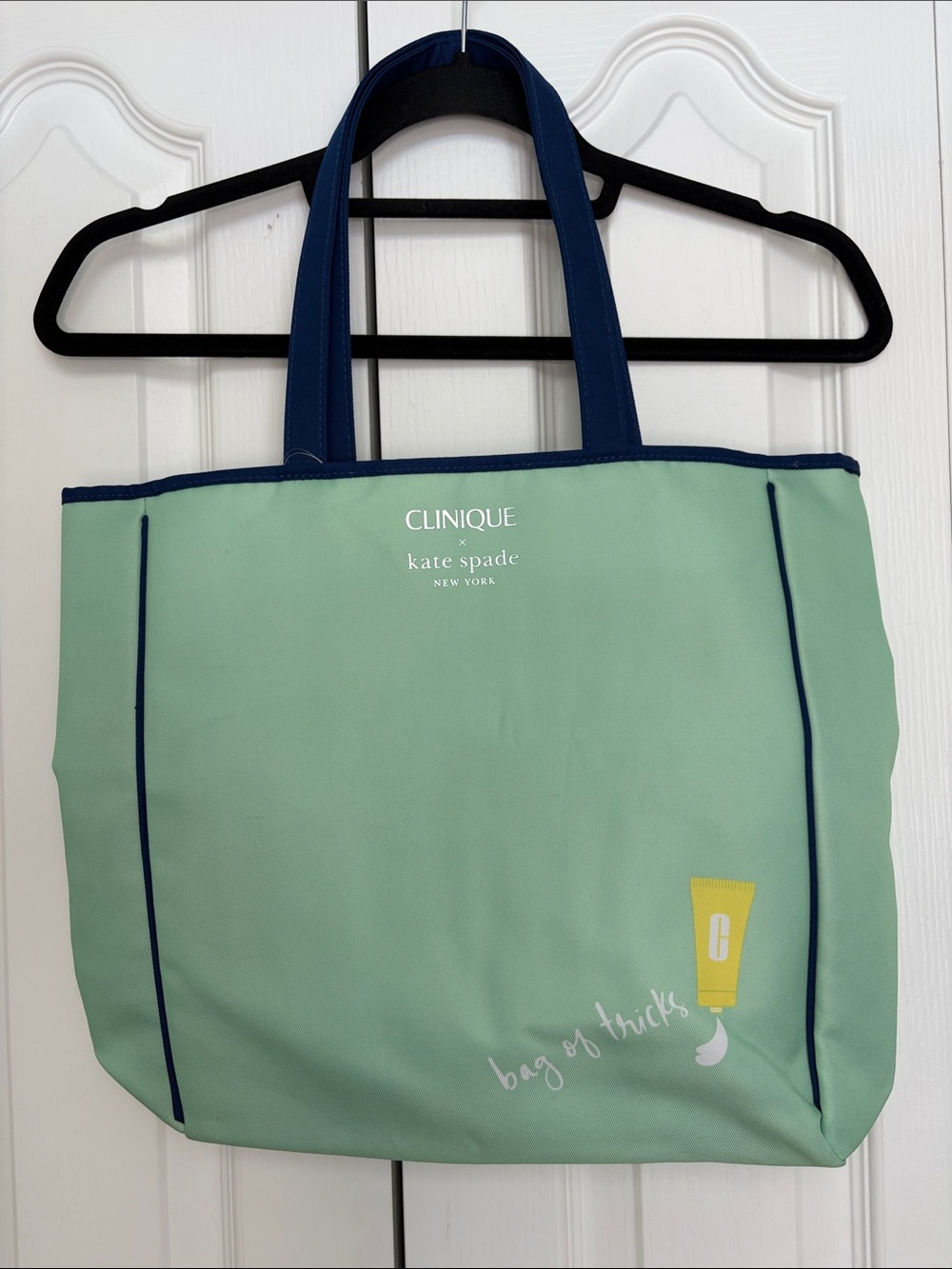 Clinique Kate Spade Collaboration Mint Green Tote Bag Bag of Tricks NWT